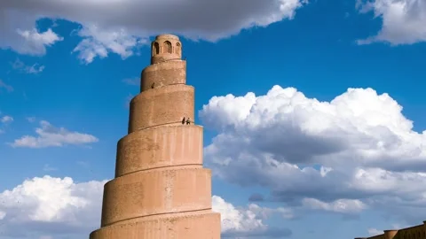 Time lapse of the Great Mosque in Samarra, Iraq Stock Footage 242170289