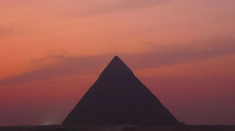 Time Lapse of Great Pyramids at Sunset - Egypt Stock Footage 63211958