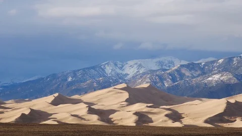 Time Lapse of Great Sand Dunes National Park Stock Footage 125201006