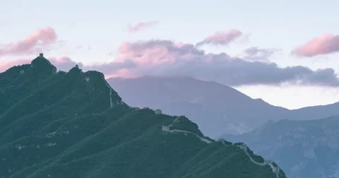 Time Lapse-the great wall of China Stock Footage 64308725