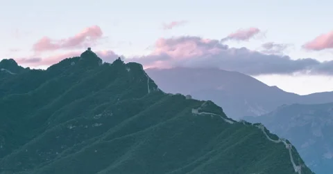 Time Lapse-the great wall of China Stock Footage 64308752