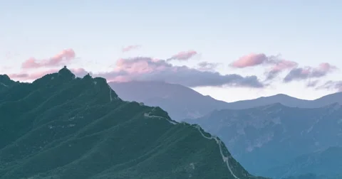 Time Lapse-the great wall of China Stock Footage 64308806