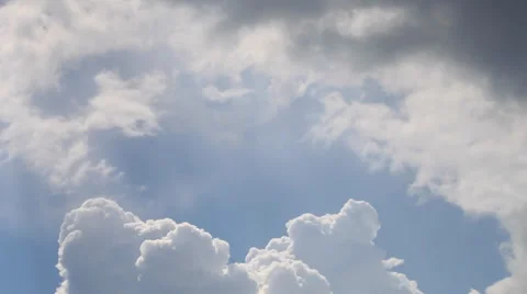 Time lapse of  grey clouds over blue sky Stock Footage 38940254