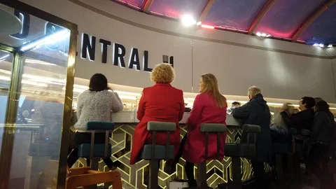 Time lapse Group Of  People Have Fun In  Cafe Stock Footage 103147991