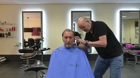 Time-lapse haircut Stock Footage 93941568
