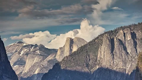 Time Lapse of Half dome from Tunnel Point 스톡 동영상 199184659