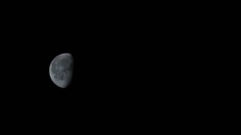 Time Lapse of Half Moon Stock Footage 140458521