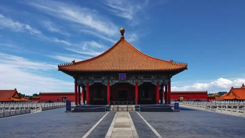 Time-Lapse of Hall of Central Harmony, Forbidden City Stock Footage 332728502