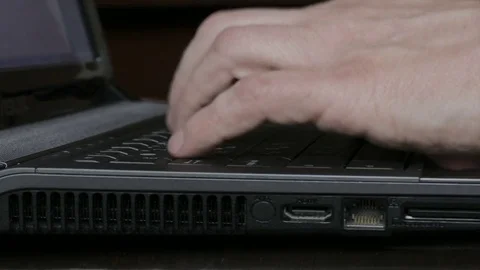 Time lapse, hand typing on keyboard closeup Stock Footage 84704205