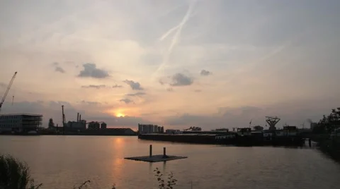 Time-lapse Harbor Amsterdam Stock Footage 40207666