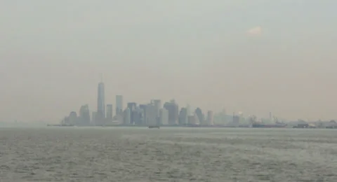 Time Lapse Hazy NYC Stock Footage 39661306