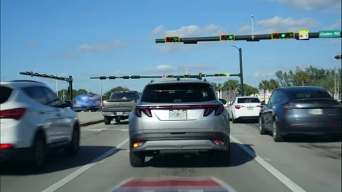 Time Lapse Heading North through Boca Raton Stock Footage 293405518