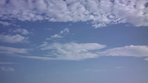 Time lapse of heavenly 3/4 backlit clouds in motion, with a blue sky background Stock Footage 274176883