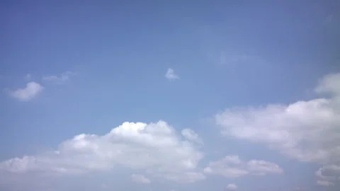 Time lapse of heavenly 3/4 backlit clouds in motion, with a blue sky background Stock Footage 274176887