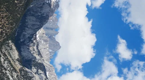 Time Lapse of Heavenly Clouds at Mount Whitney in Sierra Nevada -Vertical- Stock Footage