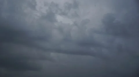 Time-lapse of heavy storm clouds moving over sky Stock Footage 11985817
