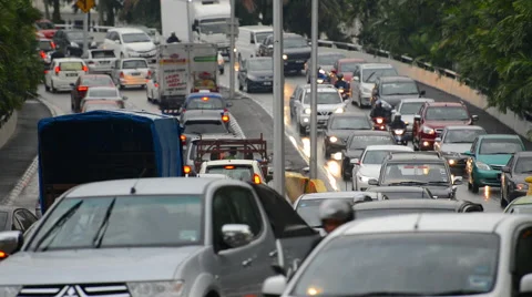 Time Lapse of Heavy Traffic in Kuala Lumpur Malaysia Stock Footage 52900241