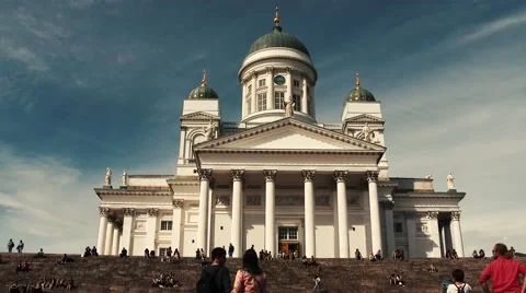 Time lapse of Helsinki Cathedral (Helsingin tuomiokirkko, Suurkirkko) Stock Footage 53086554