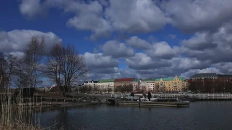 Time-lapse in a Helsinki port Stock Footage 143958665