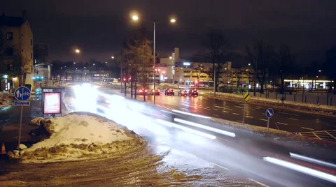 Time lapse of Helsinki rush hour Stock Footage 46012295