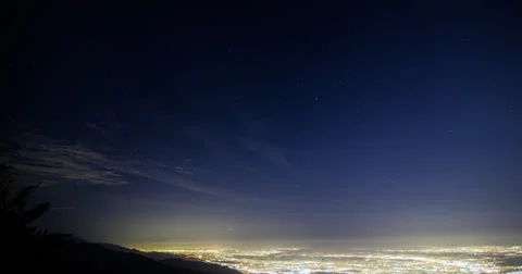 Time-Lapse High Above LA Stock Footage 37455630