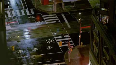 Time lapse high angle Bay Street in toronto Video stock 145883402