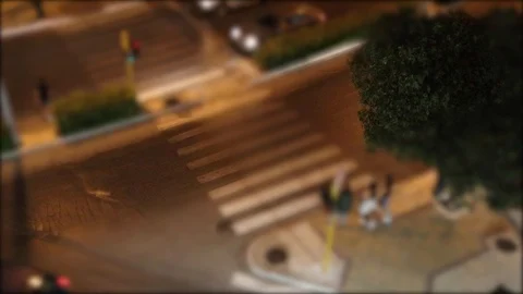 A time lapse of high angle view in front of the station in shania night time Stockbeeldmateriaal 120800618