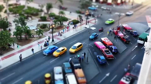 Time lapse from high angle view of Central Park in Havana downtown Video stock 259204374