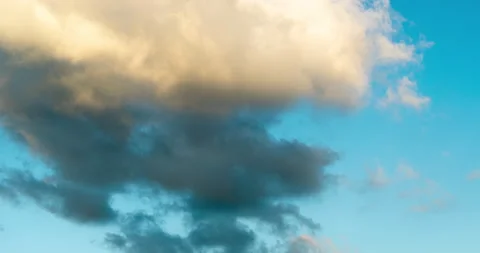 Time-lapse of high cloud motion on pre-evening Stock Footage 225625884
