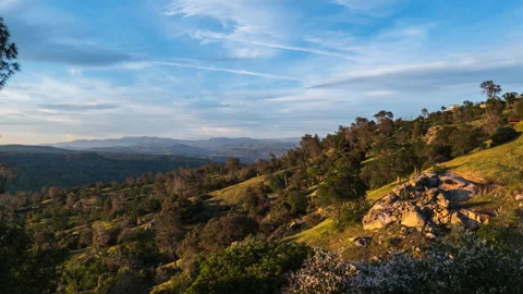 Time Lapse of High Clouds over California's Central Valley Stock Footage 278850034