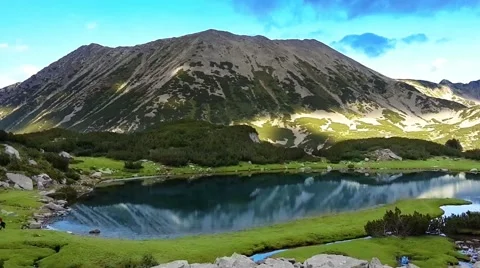 Time lapse of high mountain Stock Footage 55261687