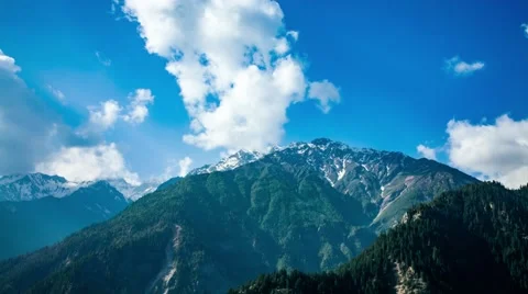 Time lapse high mountain landscape. Spiti Valley, Himachal Pradesh, India Stock Footage