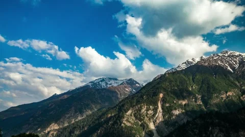 Time lapse high mountain landscape. Spiti Valley, Himachal Pradesh, India Stock Footage 116371693