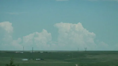 Time Lapse of High Plains Dry Line Thunderstorms Stock Footage 54731673