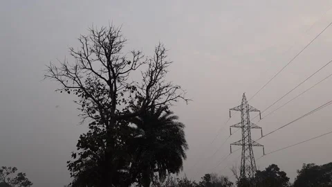 Time lapse of High Voltage electricity Tower. Stock Footage 169032562
