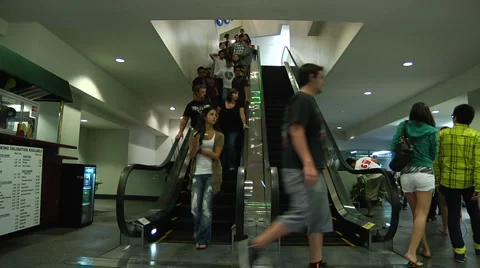 Time lapse Highland Mall Escalator Stock Footage 1028627