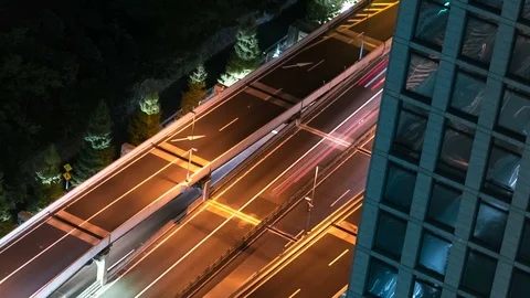 Time-lapse of of a highway Tokyo 動画素材 102906765