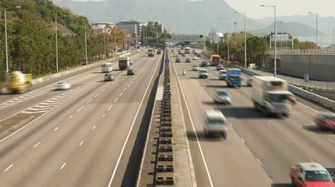 Time Lapse of Highway Traffic Stock Footage 51114959