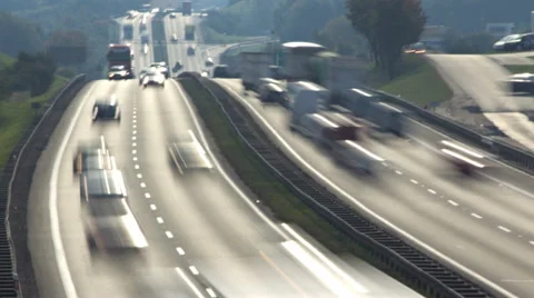 Time lapse highway traffic Stock Footage 56242143