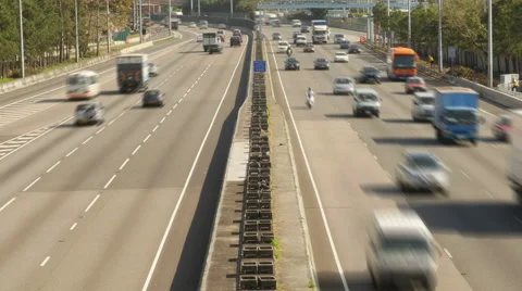 Time Lapse of Highway Traffic Stock Footage 57715465