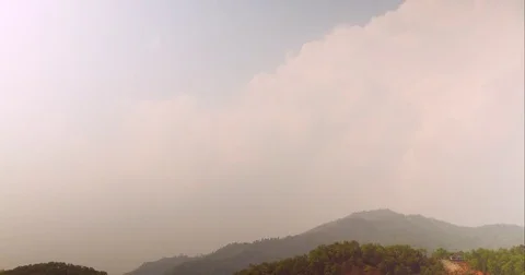 Time lapse of Himalayan hills at Phewa Lake in Pokhara, Nepal. Stock Footage 72990467