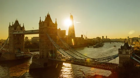 Time Lapse of the historic Tower Bridge in London England Stock-Footage 210498243