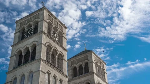Time lapse of an Historical Clock Tower Stock Footage 219572298
