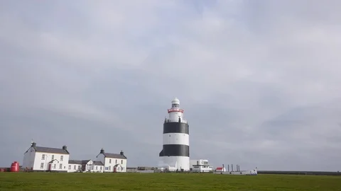 Time Lapse of Hook Lighthouse in Ireland Stock Footage 95393939
