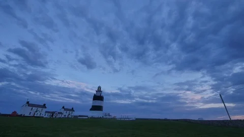 Time Lapse of Hook Lighthouse in Ireland Vídeo Stock 95394067