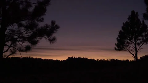 Time Lapse of Horizon at Dusk Stock Footage 34174480