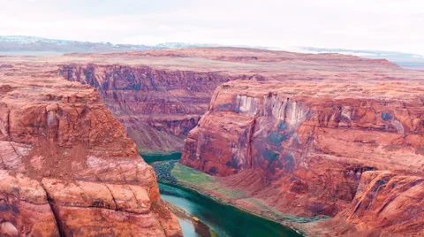 Time-lapse for Horseshoe Bend meander of Colorado River Vidéo 63601777
