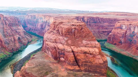 Time-lapse for Horseshoe Bend meander of Colorado River Stock Footage 63655097