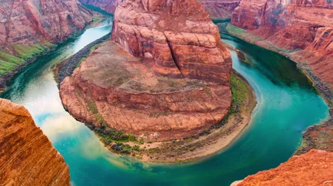 Time-lapse for Horseshoe Bend meander of Colorado River 動画素材 63655190