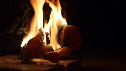 Time lapse House fire burning baby doll 4K Stockbeeldmateriaal 159784149